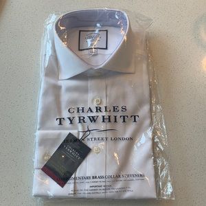 White mens slim fit dress shirt never opened
